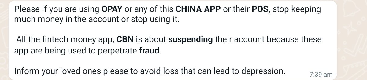 omegaITsolution's tweet photo. @PulseNigeria247 @OPay_NG @OPayNigeria I want to know if this is true. And to the general public, is this true? https://t.co/eUypPPLo25