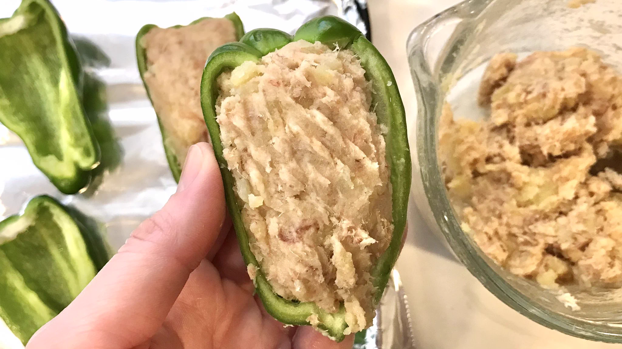 ポテトサラダが余ってしまったときにもすごく良さそう！じゃがいも×ピーマンレシピ！