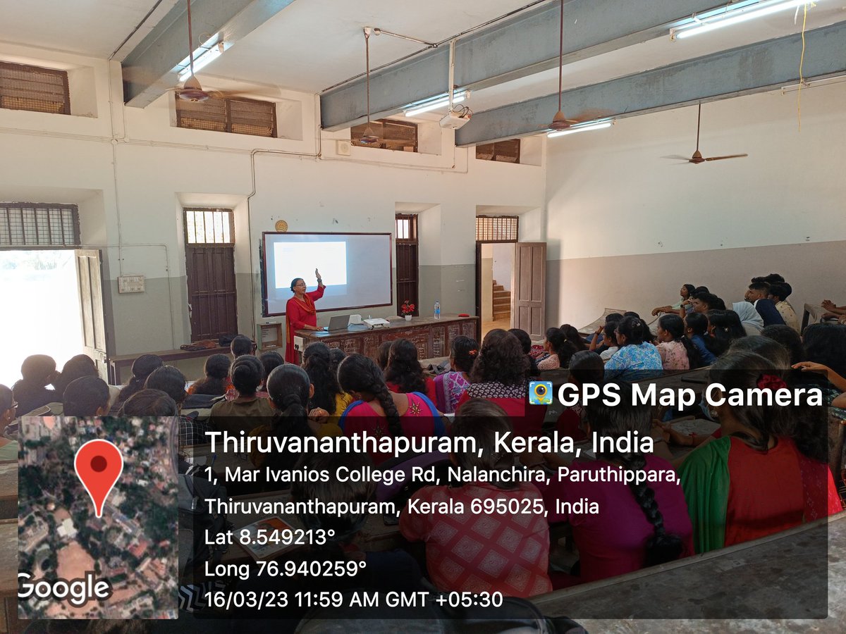 IvaniosMar's tweet photo. Session on Stress Management and Confidence Building by Smt. Devi R. Das, Physiologist, organized by the Department of Chemistry, Mar Ivanios College. https://t.co/iJMMikaD1c