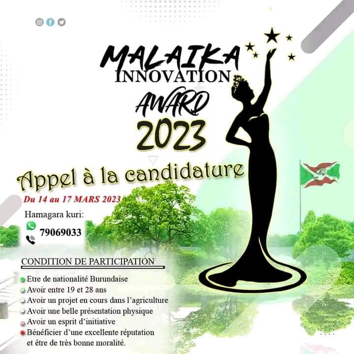 IrisNews_'s tweet photo. 🛑🏆 The Sezerano Farming Company (#SOFACO) has launched the 1st edition of the 'Malaïka Innovation Award competition', aimed at promoting #agriculture by promoting young Burundian entrepreneurs with running projects in this field.
#MalaïkaInnovationAward2023
#Burundi https://t.co/wWQLB6ygfh