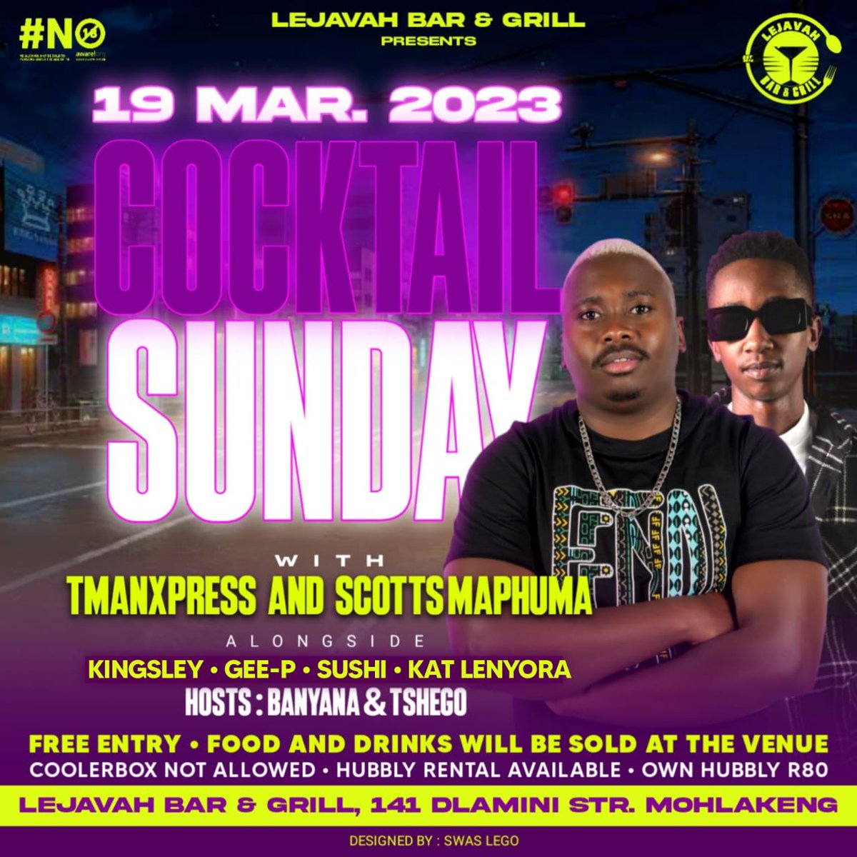 DeejayKingsley's tweet photo. Sun 19th Mar itβs showtime at #LejavabarAndgrill (Mohlakeng) for #CocktailSunday To fit your lifestyle! πππΎπΊπΎπ₯π―π»π₯πΎπ·π₯ https://t.co/Y0Auv4Xvuj