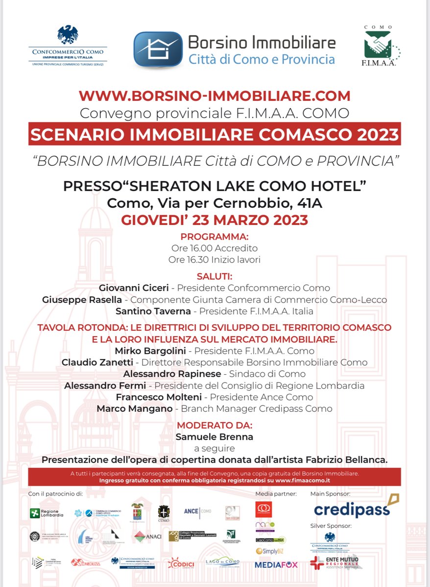 comofimaa's tweet photo. Hai riservato il tuo posto alla presentazione del aborsino Immobiliare 2023? I posti sono limitati affrettati!
Accedi al sito fimaa como:

https://t.co/fq7SU9r5L0 https://t.co/Gjs6nlTHEH