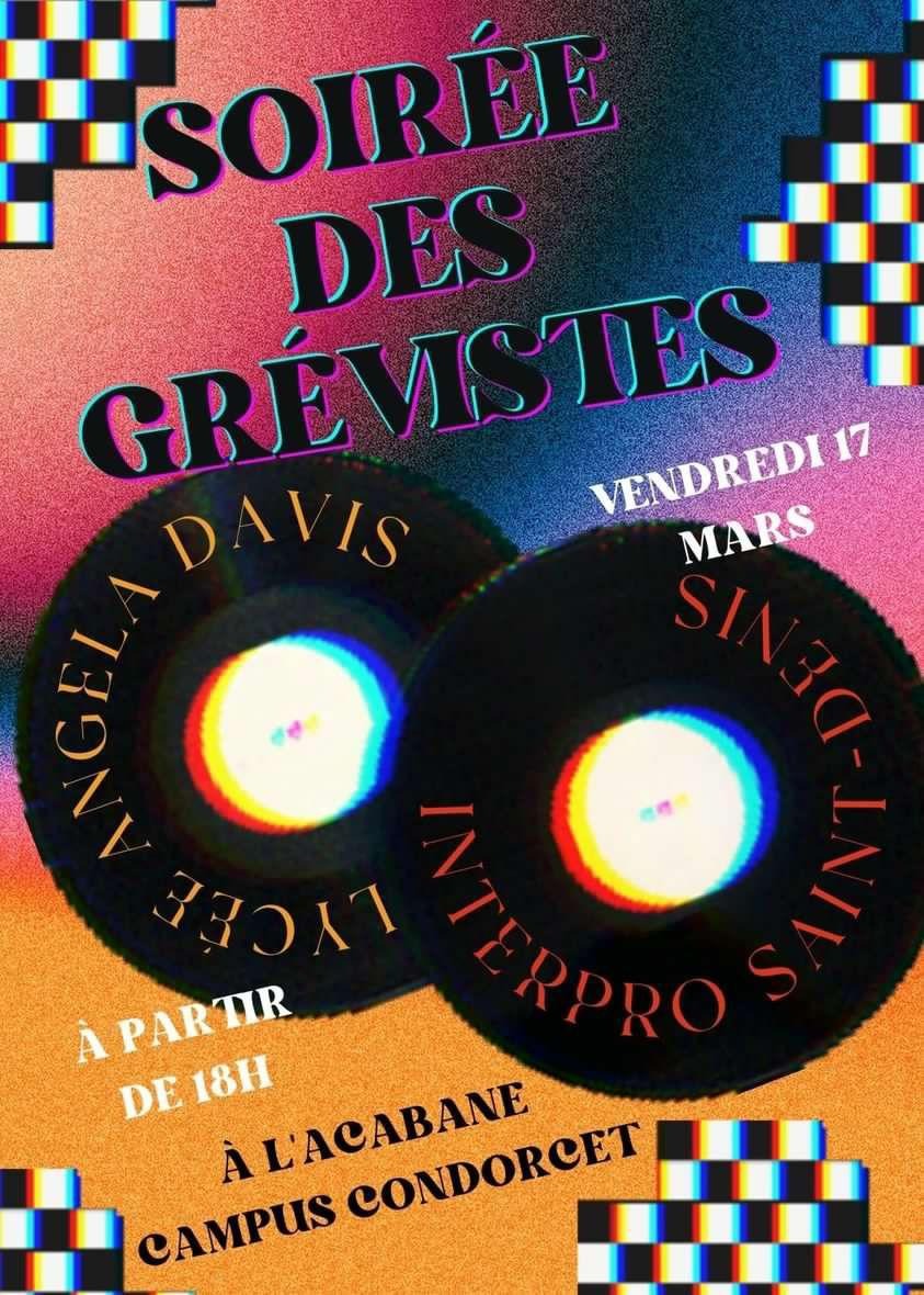 acabane_epcc's tweet photo. SOIRÉE DE SOUTIEN AUX GRÉVISTES VENDREDI 17 MARS à l'acabane 💥
Organisée par les personnel.les en lutte du lycée Angela Davis et à l'appel de l'interpro de St Denis
Venez https://t.co/5yhGuS4rEJ !! ✨ https://t.co/A1cZ6tN5US