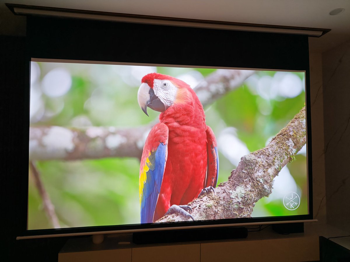 geekyranjit's tweet photo. Finally my Home theater cum AV room is ready, the star of the show is the Benq X3000i projector, it's super good in terms of PQ and colors already used it for a few weeks now.

Will try to post a video review  soon. https://t.co/LDV2OtiyMa