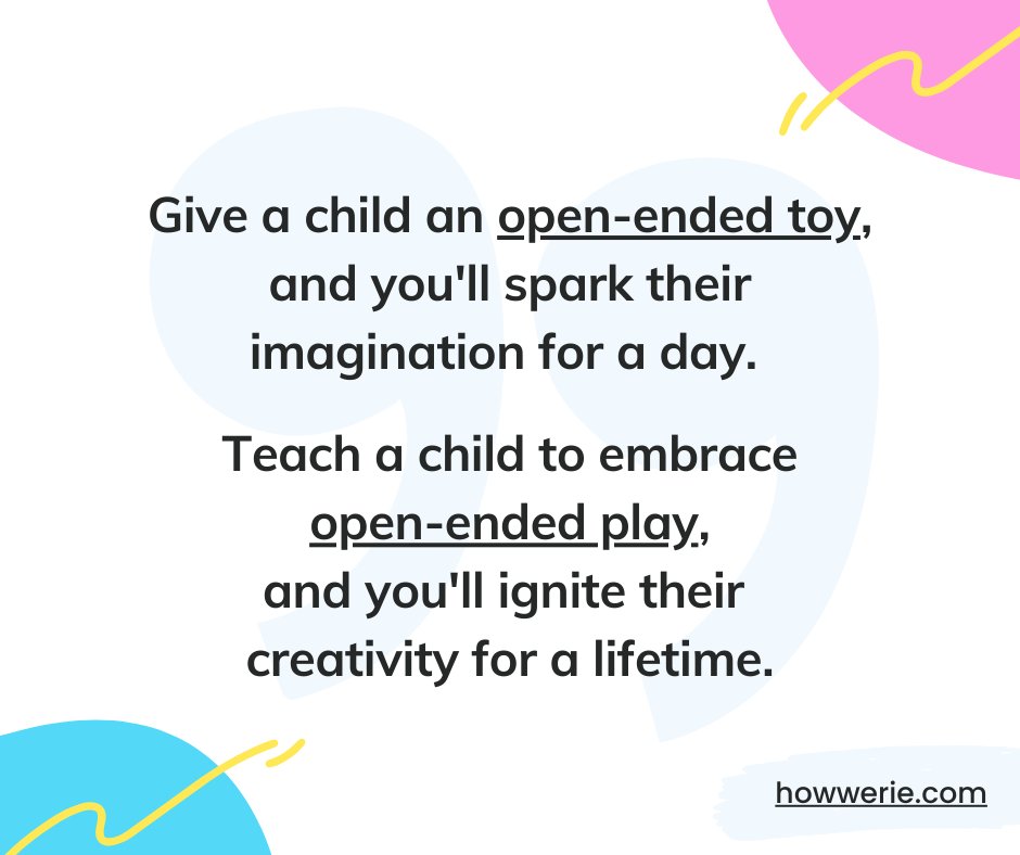 HowWeRIE's tweet image. Engaging in creative play with open-ended toys helps our children develop their personalities and skills. 

#parenting #parentingtips #openendedtoys #openendedplay
