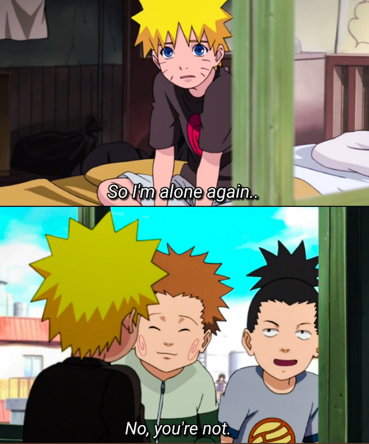 wlwsasuke's tweet photo. like these filler moments just make naruto look goofy and overdramatic about his childhood suffering lmao. if they really were there for him since childhood then he was never really lonely to begin with and makes all the work the author put in to show his tragic past fruitless https://t.co/T8us8sxRXe