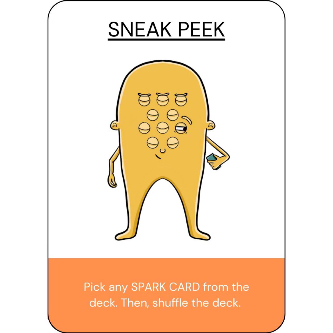 Cartoon 74/365, year 3. First action card draft for our game! Definitely work to do but this is exciting!