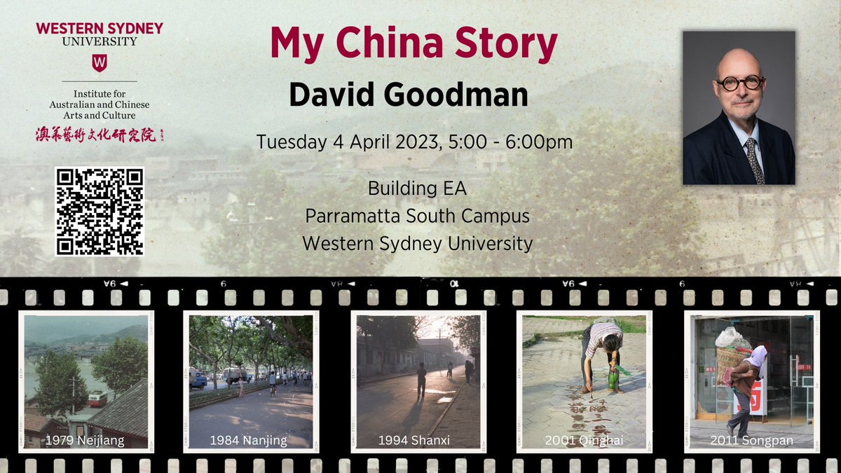 DrYuTao's tweet photo. I envy folks who can hear #CSAA President Prof. David Goodman's #China story in person on 4 April at IAC, @westernsydneyu (#ParramattaSouth). I look forward to catching up with the recording online soon! https://t.co/IIzxRO0eSa https://t.co/ugHY8ZlWRP