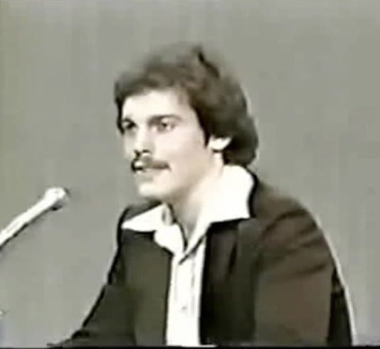 StusCheesecake's tweet photo. @jamieleecurtis You get an Oscar on Sunday. On Thursday, 3/16 David the Baker has 10 years sober. Seems we’re having a good week. That’s me in June, 1978 on $20,000 Pyramid three weeks before you. Missed having you as my partner by THIS much! https://t.co/rMO9N52Z8e