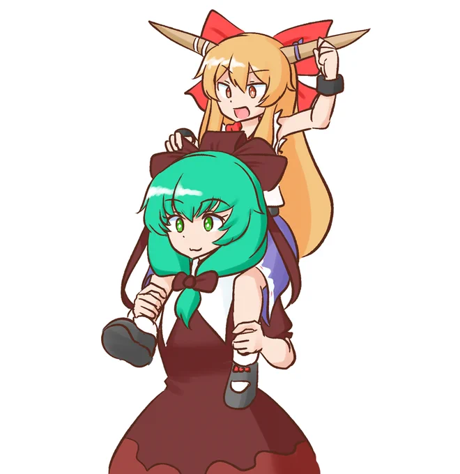 Suika is riding on Kagiyama 