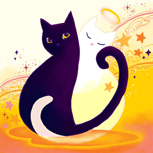 Sesame lost his bonded brother, Mochi, this week. Mochi is now roommate loafs with Specter in Freddy Mercury's cat mansion in the sky.

We're giving extra love to Sesame now as all our hearts heal.

#catlove #peaceandlove #kidlitart