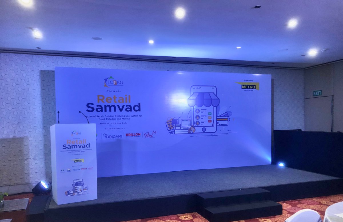 The stage is set and the excitement is palpable as we gear up for an exciting day ahead at #RetailSamvad 6.0!

Stay tuned for more updates as industry experts share insights on the future of retail.

#RetailIndustry #SmallBusinessEmpowerment #SmallBusinessGrowth #RetailExcellence