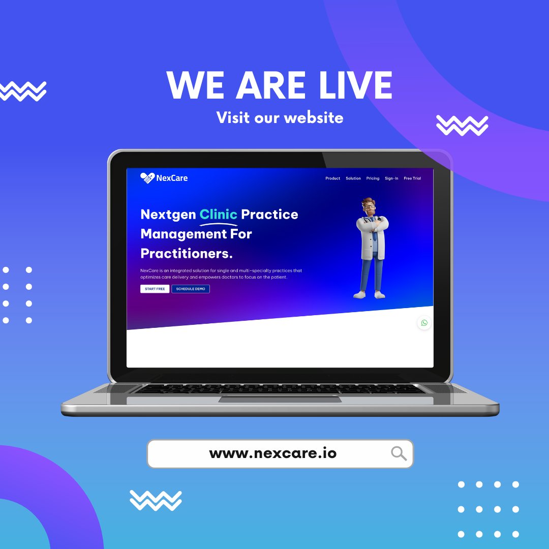 nexcare_io's tweet photo. We are proud to announce the launch of NexCare, our cutting-edge clinic management system designed to revolutionize healthcare practices.

https://t.co/g5rOZsmwF1
#healthcare  #nexapps #nexcare https://t.co/8iHjWvaEKo
