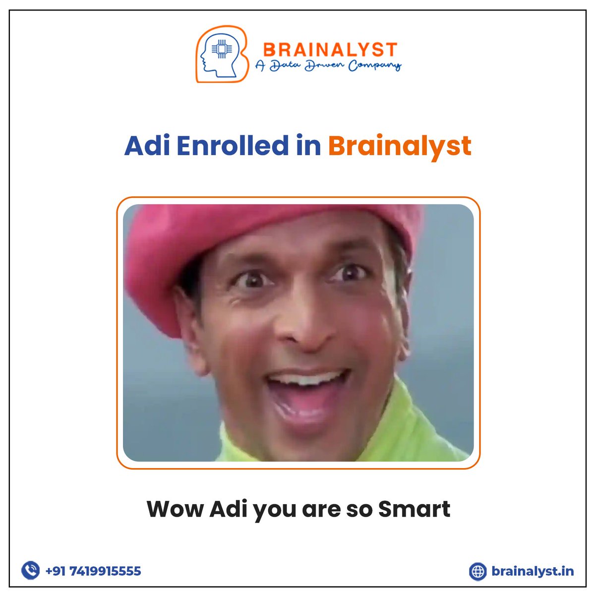 Brainalystindia's tweet image. When Adi enrolled in Brainalyst
Kickstart your Data Science & Analytics career with the most affordable industry oriented courses
#DataTrained #MLengineer #machinelearning #deeplearning #artificialintelligence #datascience #datasciencetraining #datasciencejobs