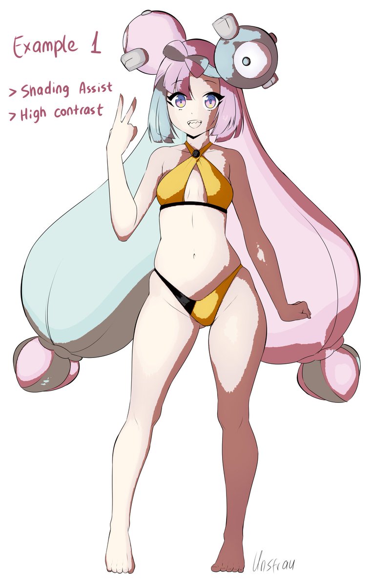 Today I tried the new Clip Studio Paint 2.0, specially the new "Shading Assist" tool and its surprisingly good! It's a great help to have a basic idea of how to shade something in different angles.
Also here's a cute Iono ♥️ 