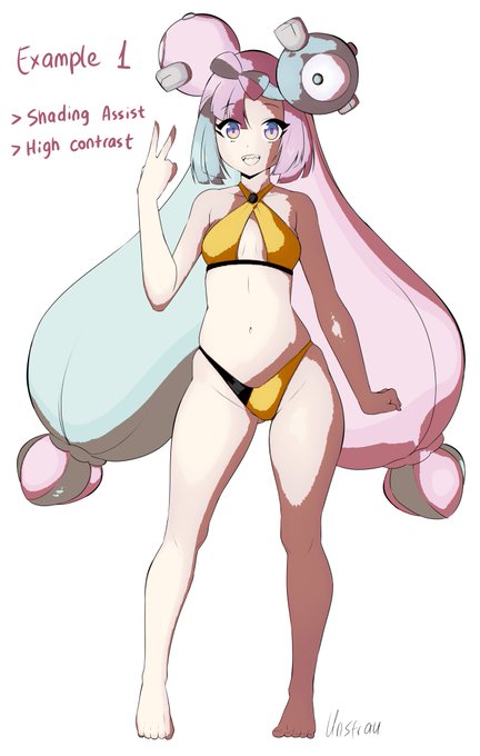 Today I tried the new Clip Studio Paint 2.0, specially the new "Shading Assist" tool and its surprisingly good! It's a great help to have a basic idea of how to shade something in different angles.
Also here's a cute Iono ♥️ 