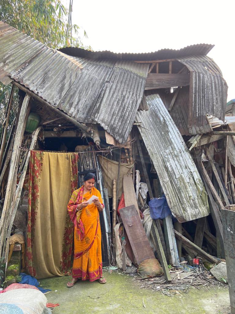 Brahmin family, just 1 Km away from my home. Being a Brahmin never asked anything from anyone, spending on both daughters doing Engineering Diploma. We are trying our best to help them, as orange alert is issued for Rain, and it’s raining here, and their house is in shambles.