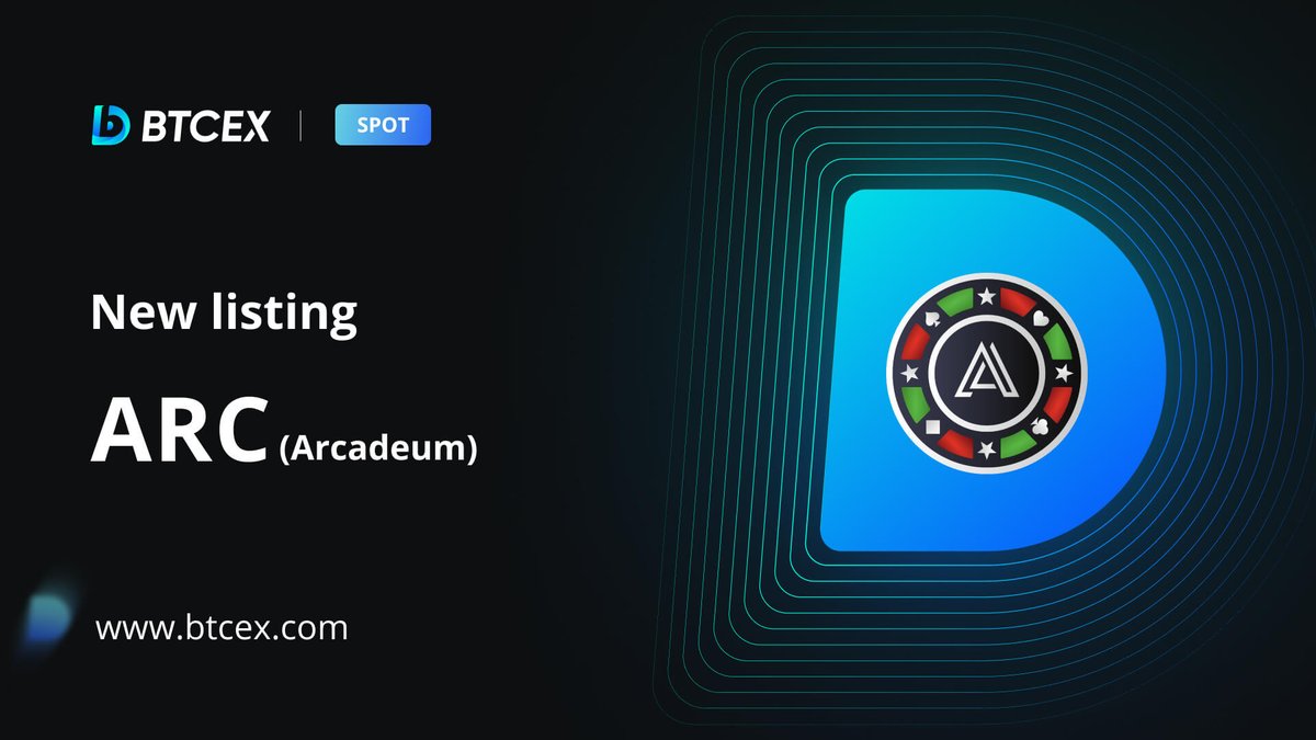 BTCEX_exchange's tweet photo. 🚨 New listing alert! 🚨 
We're excited to announce that $ARC will be listed on #BTCEX!
@arcadeum_io 

Deposits After: 2023-03-16, 15:00  (UTC)
Trade After : 2023-03-17, 15:00  (UTC)

More info 🔽
https://t.co/yYM29kQQed

#ARC #DeFi #blockchain #newlistings #BTCEX https://t.co/Zt0D6AZv6e