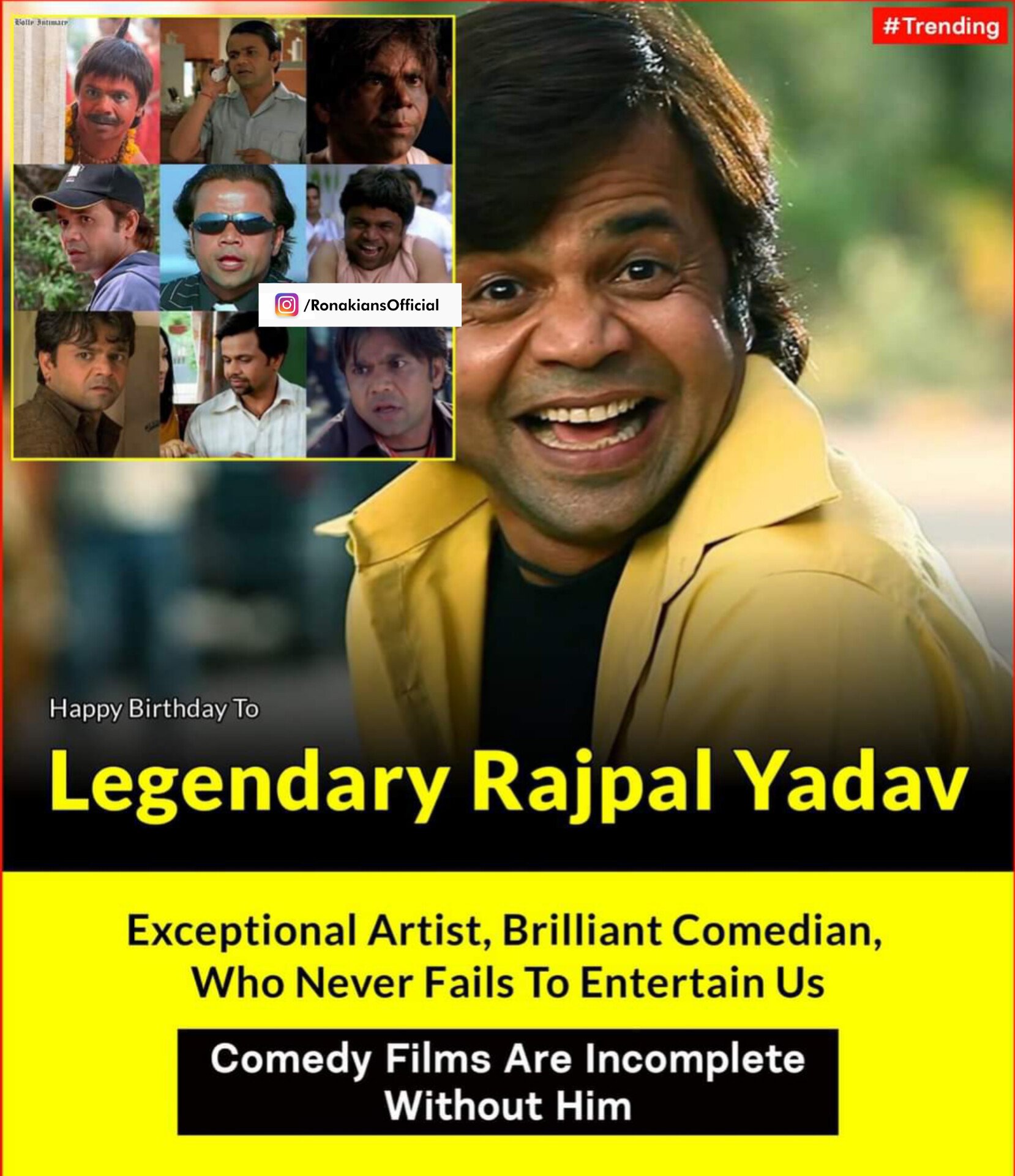 Happy Birthday Rajpal Yadav Sir    