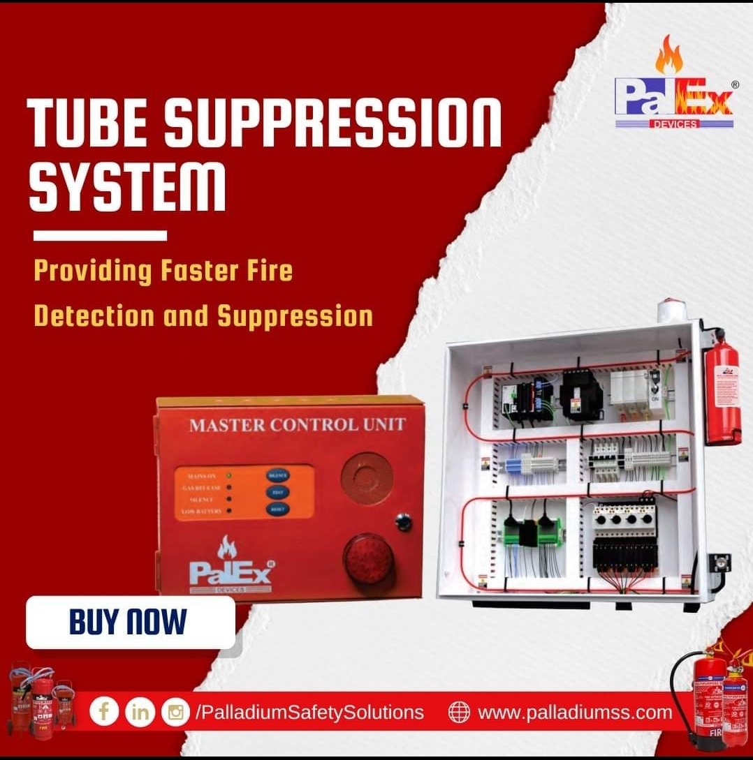 Tube Suppression System

1. Providing Faster Fire 
2. Detection and Suppression

#FireSafetySolutions #PalladiumSafetySolutions #Palex #FireProtection #SafetyEquipment #TubeSuppressionSystem #Firesafetyprevention #firefightersafety