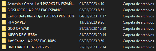 MATIASROMANCJ28's tweet photo. Esto los juegos que yo tengo lo que yo he bajado ps3 pkg 2 https://t.co/BCunb25RkQ