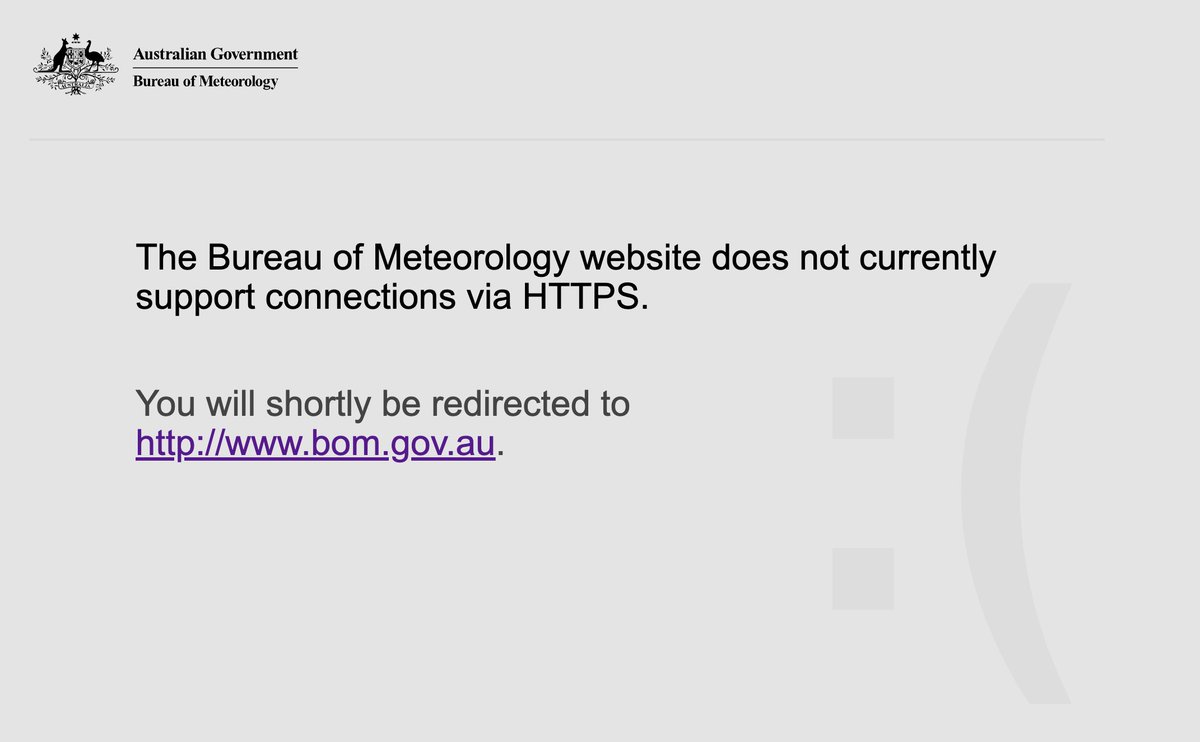 Frank_08's tweet photo. @BOM_au Why does your site not support https?? https://t.co/4DjdQb2tkq