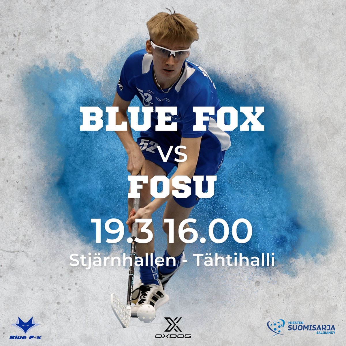 𝗞𝘃𝗮𝗹𝗺𝗮𝘁𝗰𝗵 𝗘𝘁𝘁 🕺

🏑 Blue Fox - FoSu
📆 19.3
🕓 16.00
🏟️ Stjärnhallen | Tähtihalli
🎟️ 10/6 €

Innebandy är #bästpåplats
Salibandy on #parastapaikanpäällä

#ibfbluefox #blåtthjärta #oxdog #boostyourperformance #salibandy #innebandy