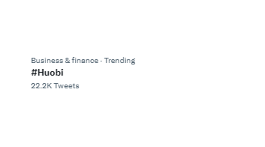 HTX_Global's tweet photo. #Huobi is trending on Twitter!👀

Thanks to our amazing community, keep tweeting with our hashtag  #Huobi + @HuobiGlobal to get likes and more! 🔥 https://t.co/k4pTaRUuGL