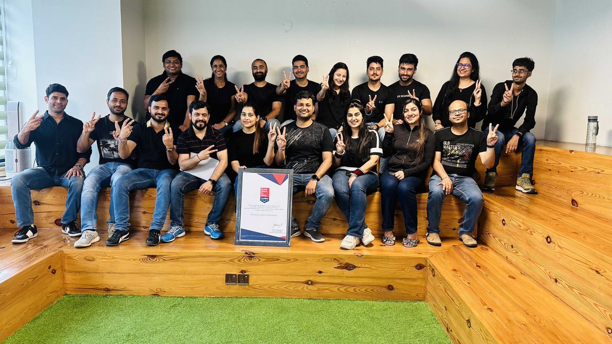 exsquaredindia's tweet photo. We are thrilled to share that EX Squared has been certified by @GPTW_India. This certification reflects our ongoing commitment to creating a positive and supportive work environment for our employees.
#GPTWCertified #ExsquaredGPTWCertified #exsquaredindia #workplaceculture https://t.co/l8Zl9rmxjR