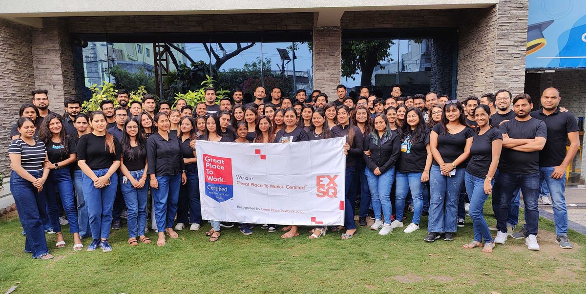 We are thrilled to share that EX Squared has been certified by <a href="/GPTW_India/">Great Place To Work India</a>. This certification reflects our ongoing commitment to creating a positive and supportive work environment for our employees.
#GPTWCertified #ExsquaredGPTWCertified #exsquaredindia #workplaceculture