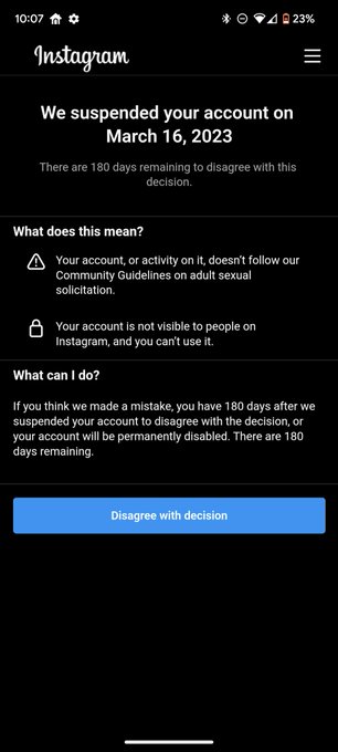 My (extremely sfw) IG was taken down. Again.  I've built thousands of followers and connections multiple<a href="/tag/mvsales"class="tags"><span>#mvsales</span></a>