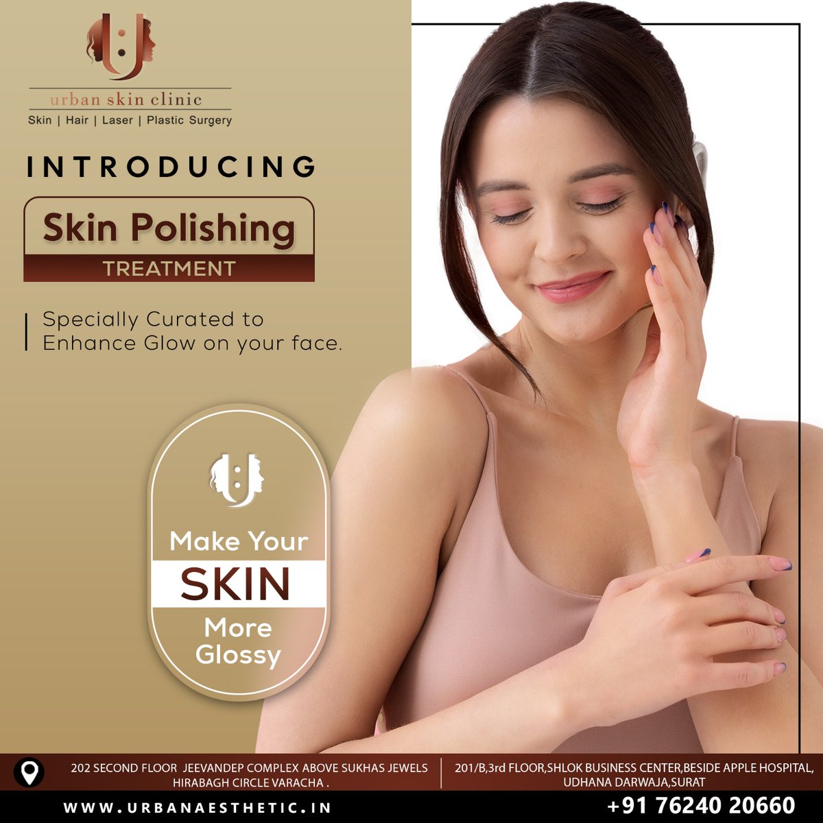 Skin Glow Treatment, Skin Polishing, Face Makeover, Best Skin Specialist in Udhna, Piplod, Surat

#skinpolishing #skinglow #skinfairness #faceglow #skinwhitening  #cosmetictreatment #skintreatment #facialtreatment #skin #skincare #lasertreatment #plasticsurgery #cosmeticsurgery