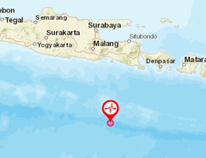 Gempa Mag:5.7, 16 Maret 2023 12:22:39 WIB, 302 km BaratDaya Jember. Kedalaman: 10km