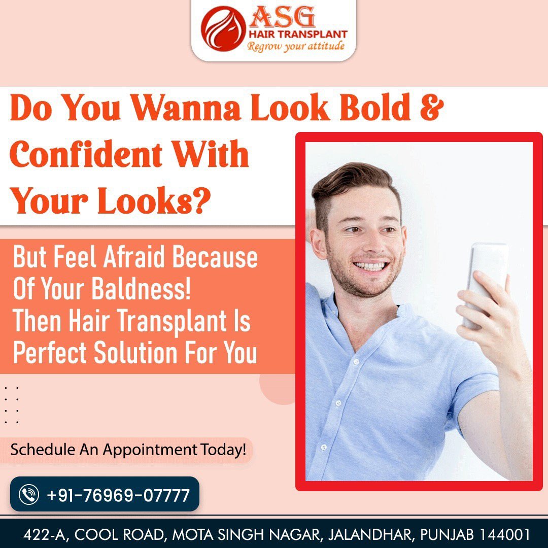 ASGHairCare's tweet image. Do You Wanna Look Bold &amp;amp; Confident With Your Looks?

Schedule An Appointment Today!
☎+91-76969-07777

#confident #look #perfectsolutions #confidentlook #asghairtransplant #density #hairtransformation #hairtransplantation #jalandhar #punjab #consultus #asg #transplantation