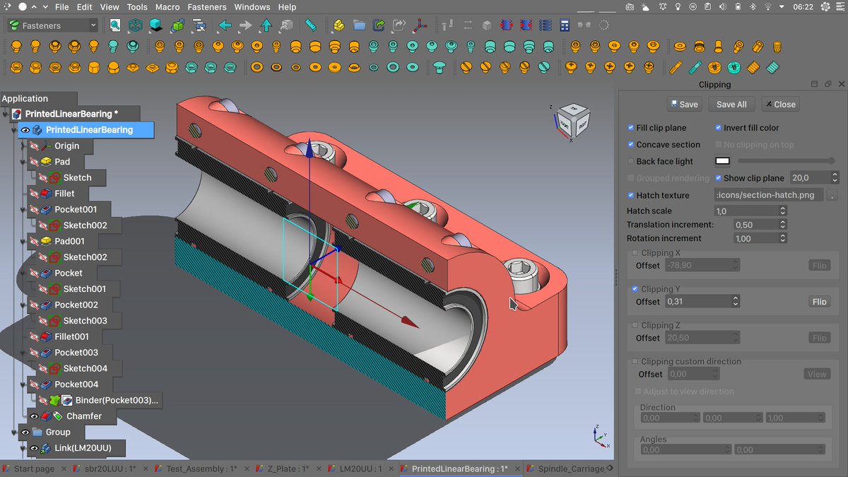 OficineRobotica's tweet image. #3dprint LM20UU linear bearing case design in @FreeCADNews #LinkStage3
#MadeWithFreeCAD #fc3d