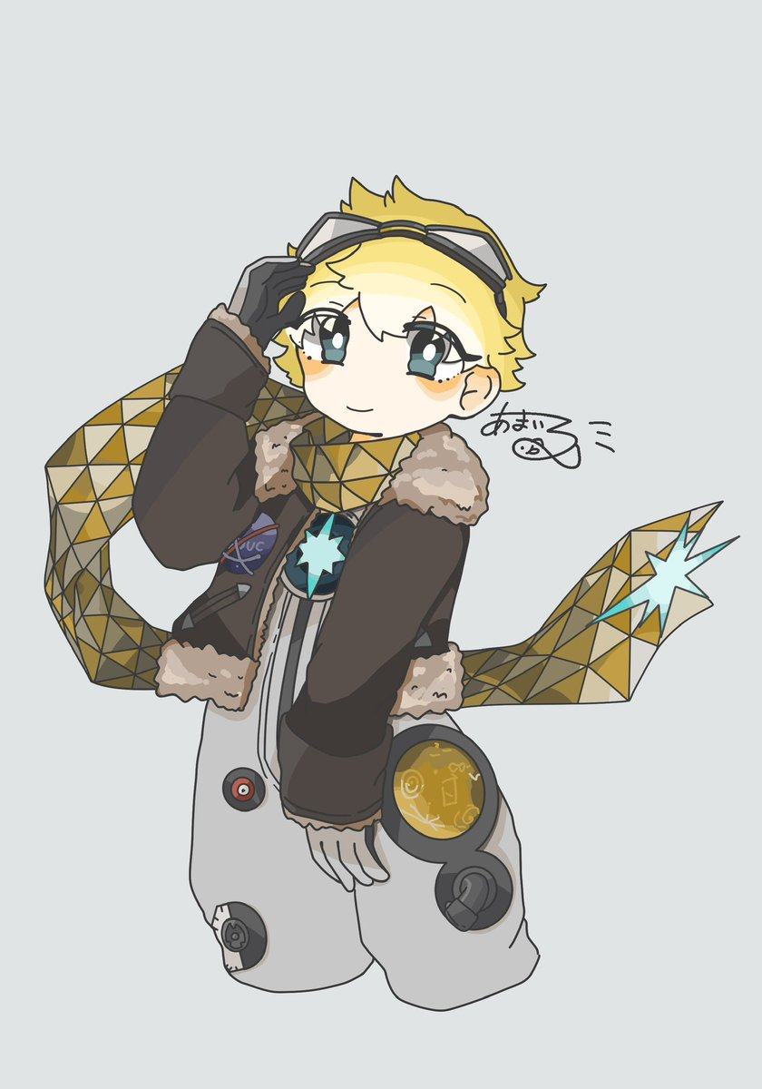 male focus blonde hair 1boy scarf yellow scarf solo goggles  illustration images