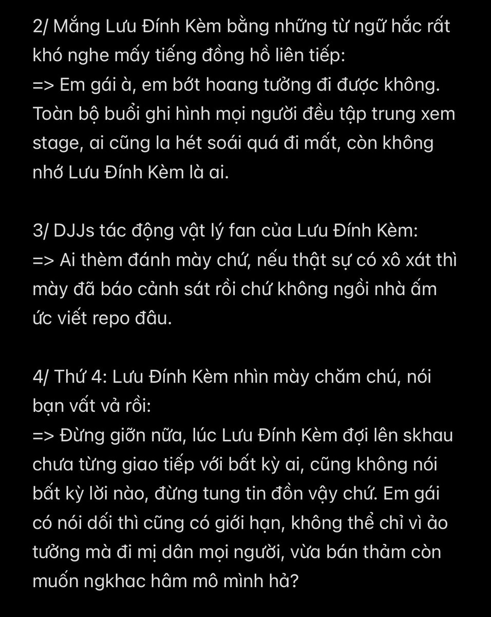 yydexiaofanqie's tweet photo. Vì đọc được một số repo ác ý nhắm vào DJJs nên một DJJs có mặt ở hiện trường đã lên tiếng đáp trả

(lưu ý: chỉ trans sơ lược, mọi thắc mắc qua bển tìm bả vì tao ko có đi ghi hình) https://t.co/2rz62j0hGN