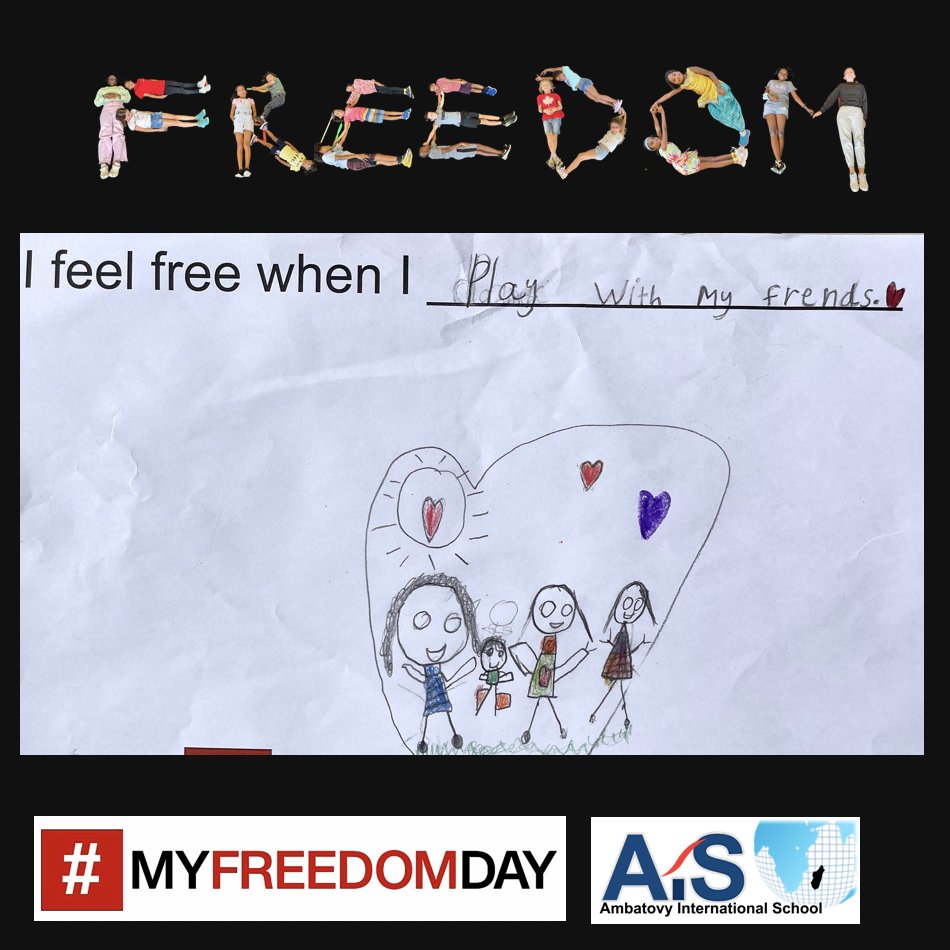 AmbatovyIS's tweet photo. Ambatovy International School in Madagascar supports #MyFreedomDay by reflecting on "I feel free when I..." May freedom ring everywhere for everyone around the world! #issedu #intled #thecgcproject #Ambatovyiseducation #Madagascar #freedom4all
@ISSCommunity https://t.co/tpBdo6PUei