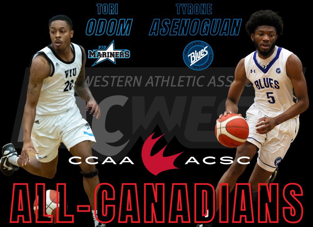 CCAAsportACSC's tweet photo. The 2023 CCAA Men’s Basketball All-Canadians from the OCAA, PACWEST and ACAC presented by OneTEAM Sports Group.

#CCAAMBB2023 https://t.co/6RrK6d99Jn
