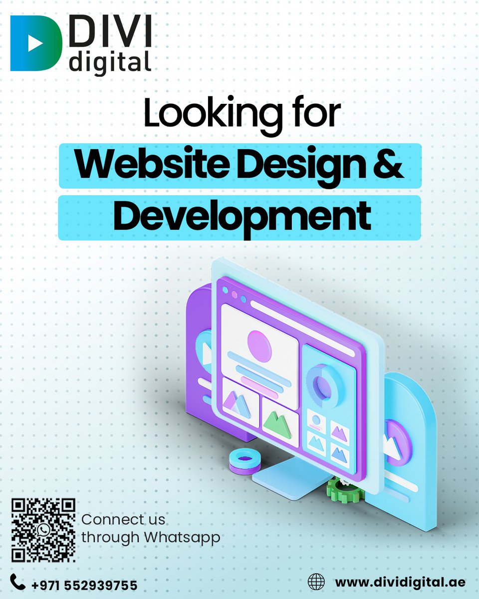 dividigitalae's tweet image. Transform your online presence with our expert website design and development services! Our team of skilled professionals is dedicated to creating stunning and functional websites.
Connect with the team >>> +971 552939755 | 
#websitedesignanddevelopment #websitedevelopment