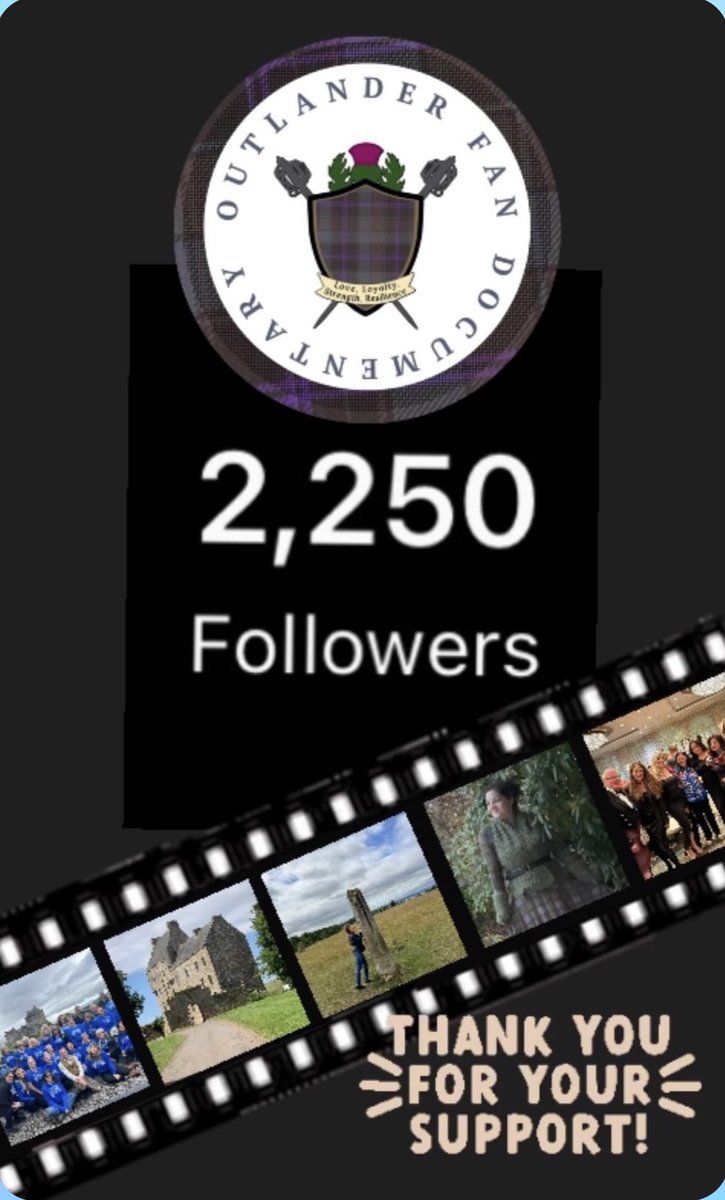 Thank you! Truly! Visit our IG and say hi! 📸
🙌🙌🙌🥳🥳🥳🥳🥃🥃🥃🤩🤩🤩

#ByFansForFans #OutlanderFanDocumentary #OutlanderFans #FANmily