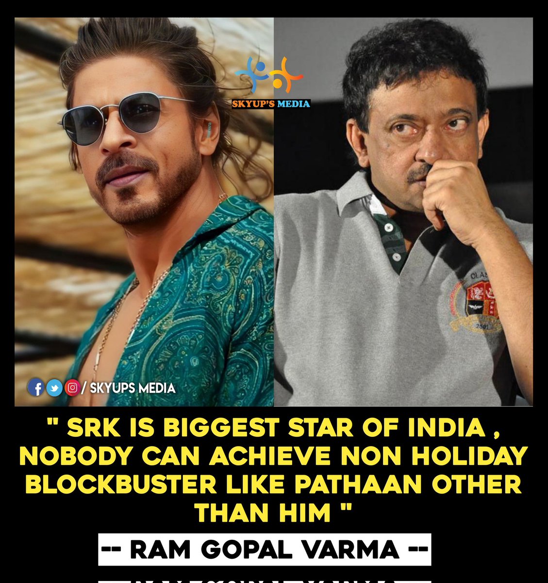 #RamGopalVarma About #sharukhkhan #Pathaan