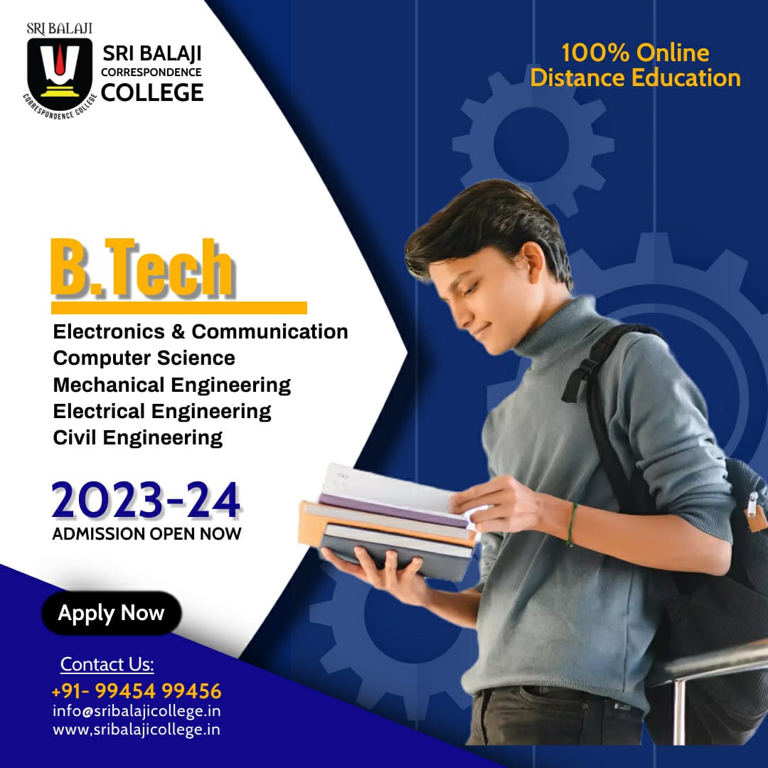 SriBalajiCorCol's tweet image. &quot;Complete your &quot;B.Tech&quot; while continuing your job&quot;

contact now: wa.me/+919945499456
• 100% Result

Follow us on Instagram: 
instagram.com/sribalajicorre…

#BTech #engineering #onlinebtech #MTech #education #onlinelearning #schools #onlineshopping #teaching