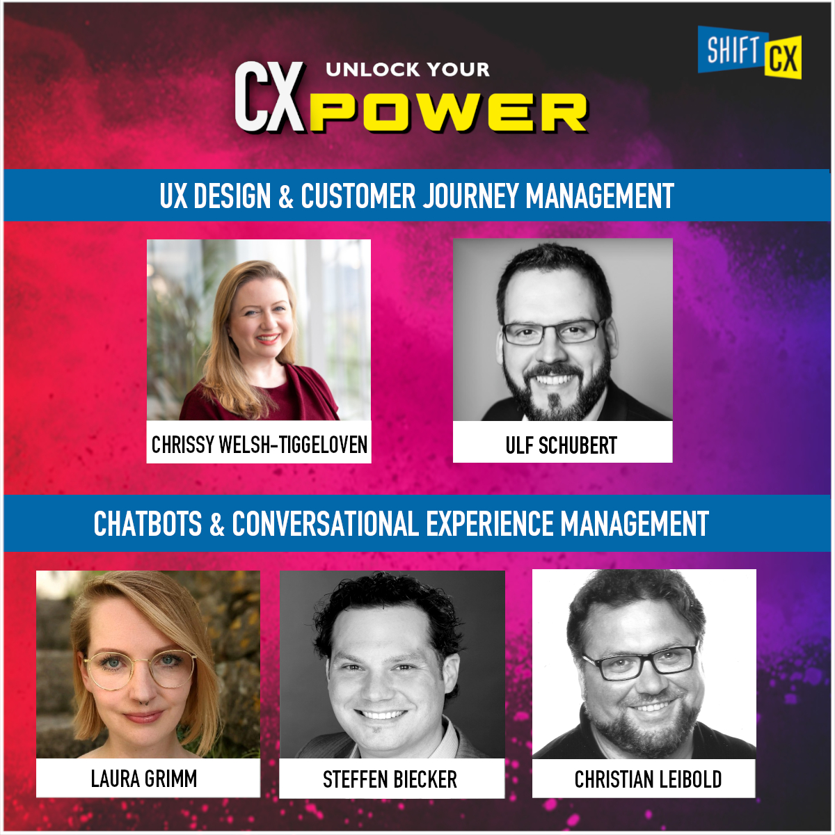 shiftcxevent's tweet photo. Heute #shiftcx Bühne
🔊 Ulf Schubert  @DATEV 
🔊 Laura Grimm  @DieLautmaler 
🔊 C. Leibold, S. Biecker @infinitcx
📌 Wirkung #CustomerJourney &amp; #UserJourney
📌 VR next Level: Dank Conversational AI?
📌 #ConversationalAI Experience: Automatisiert &amp; persönlich, bitte! https://t.co/Zrm5BAMoSn