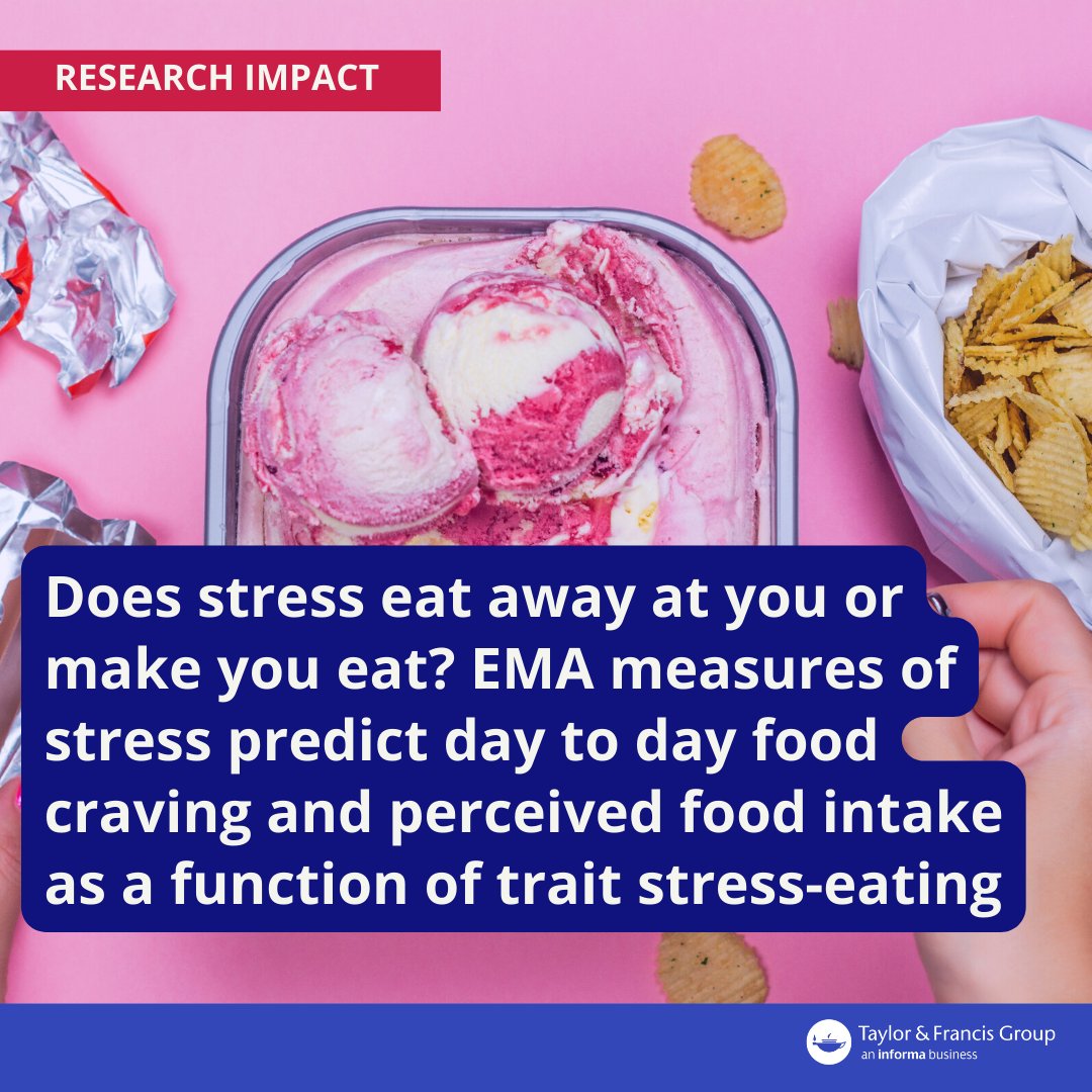 RoutledgePsych's tweet photo. Do negative emotions ramp up your appetite or kill it?

Researchers find that the relationship between stress &amp; food cravings can be predicted with the Salzburg Stress Eating Scale.

👉 https://t.co/Pfr6U61u4i

@EHPSociety @DrKyraHamilton #Stress #EatingBehavior #MentalHealth https://t.co/vxm1CpWKA6