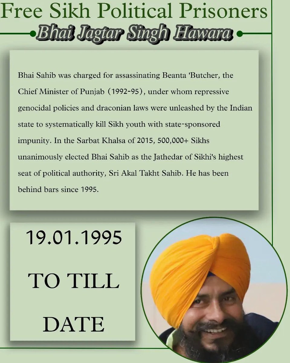 _PANJAB_1's tweet photo. Bann saade sabran da bas tuttan wala eh 
Jhanda fir bagwat da oye uthan wala eh
Aao dhart dikha deye @BhagwantMann Kursi de yaaran nu
Pher waqt pa deya ge zalam sarkar an nu
#ReleaseSikhPrisoners 
#FreeSikhPoliticalPrisoners 
@PunjabGovtIndia 
@PMOIndia 
@rashtrapatibhvn https://t.co/SYdIEkHblD