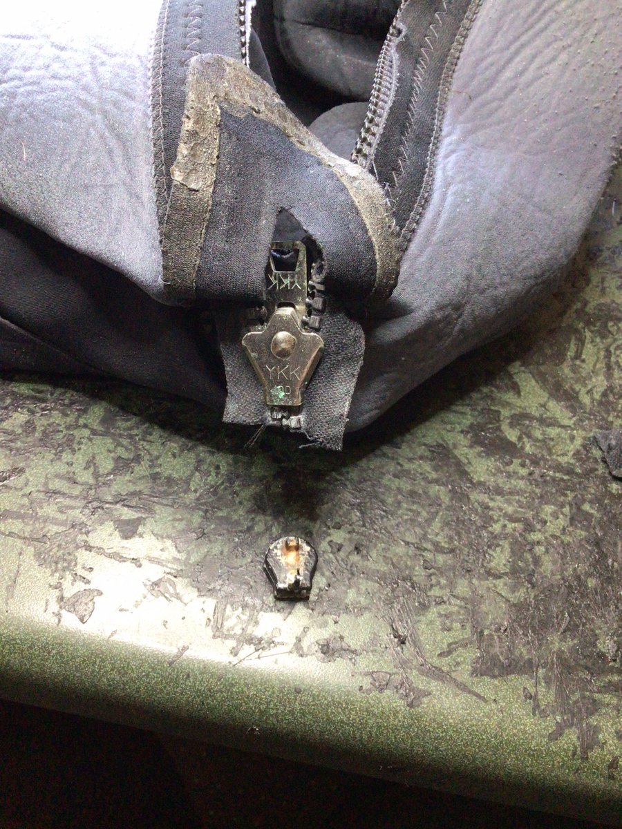 Rubberknite on Twitter "Just finished replacing a slider on a zipper