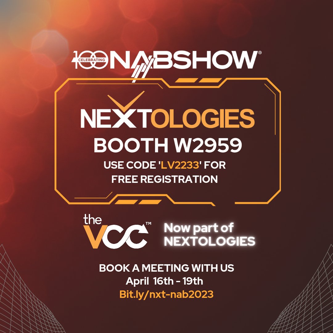 Nextologies's tweet photo. The NABSHOW is a month away! Visit us at booth W2959 or book a meeting with us to chat one on one about your broadcasting needs. https://t.co/3TDJfDgqCi
#nextologies #broadcasting #nab2023 #nabshow #nabshow2023 #lasvegas #IPTV #OTT https://t.co/RZOuPGWQK7