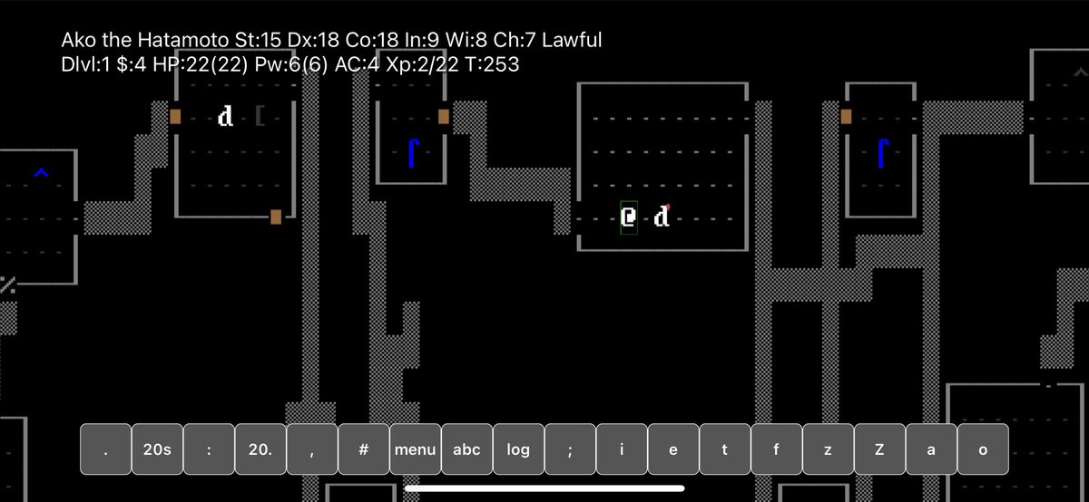 fshocksoftware's tweet image. IBMGraphics mode coming soon to iNethack2. #nethack #IOS