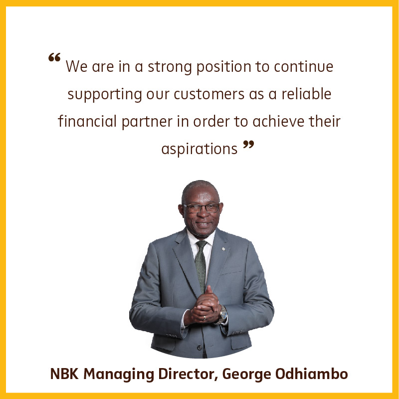 National_Bank's tweet photo. "We are in a strong position to continue supporting our customers as a reliable financial partner in order to achieve their aspirations," ~ NBK Managing Director @odhiambo_george #NBKFY2022 https://t.co/3uJGhwuPw0